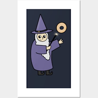 Funny Wizard, Donut Lover Posters and Art